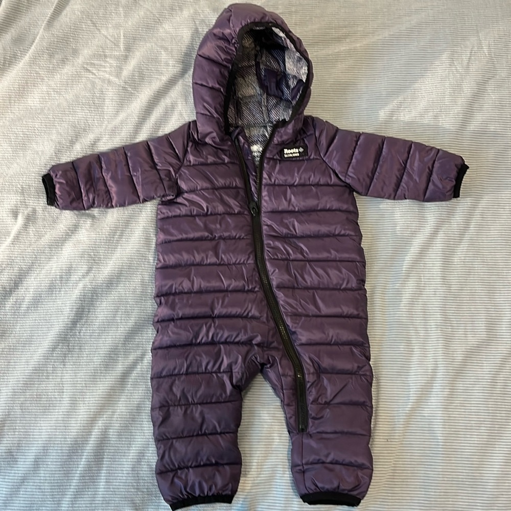Roots baby bunting suit